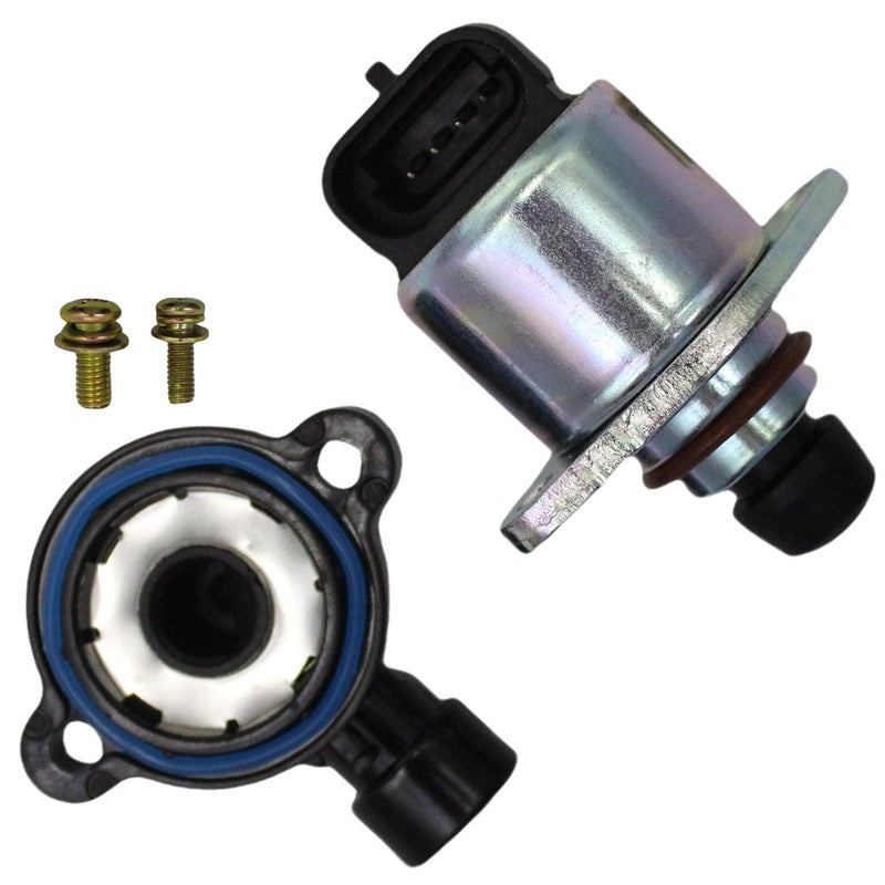 Powkos Throttle Position Sensor and Idle Air Control Valve 17113625 Compatible with Chevy Silverado Suburban Tahoe GMC Sierra Yukon Pontiac 19992002 Replaces 17113598 2132718 2171806